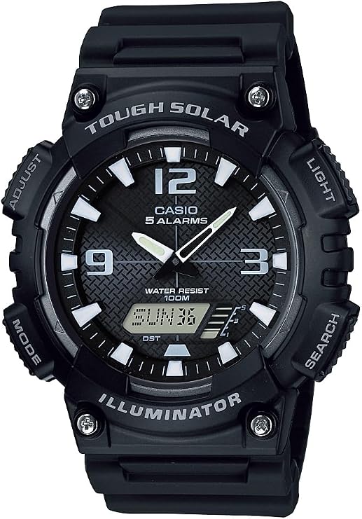 close up of the watch face of Casio watch